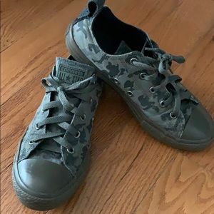 Gray camo Converse